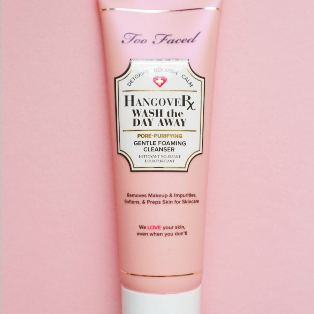 Too Faced hangover, wash the day away, poor purifying, gentle, foaming cleanser